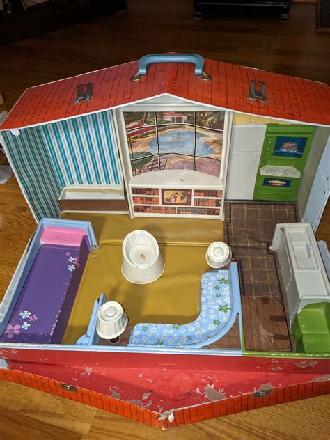 Barbie And Skipper Deluxe House Vintage 1965 Sears Exclusive Used