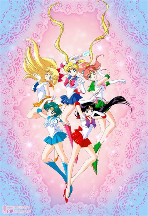 Strawberry Moon ~ Sailor Moon Inner Senshi Poster By Sassyspice Sailor Moon Wallpaper