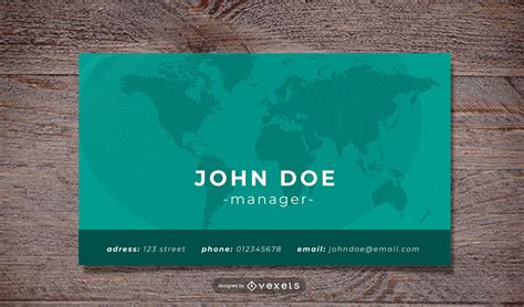 World Map Corporate Business Card Vector Download
