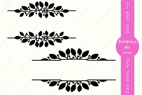 Leaves frame svg, Flower border svg, Mailbox monogram svg (642861