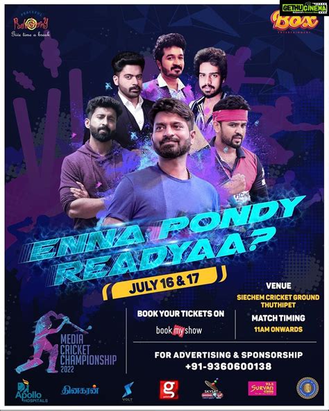 Ma Ka Pa Anand Instagram Enna Pondicherry Ready Ah 🏏 Coming 16th And