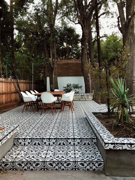 Tiled Porch Outdoor Tile Patio Outdoor Patio Decor Backyard