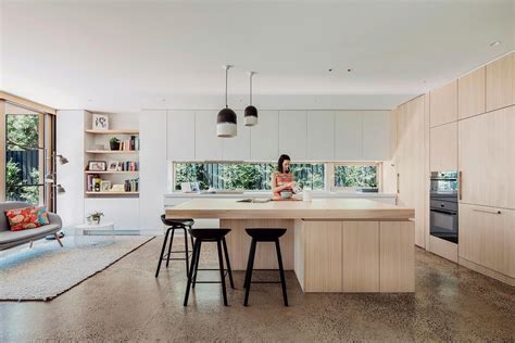 A Long Horizontal Window Acts As The Backsplash Inside This Kitchen