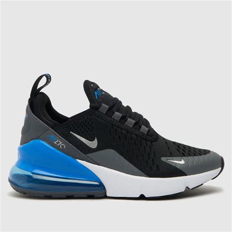 Kids Boys Youth Black And Blue Nike Air Max 270 Trainers Schuh