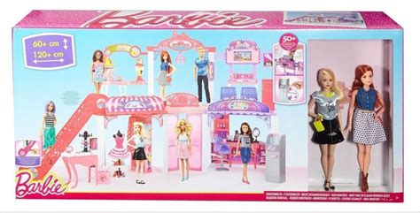 New Barbie Malibu Ave 2 Story Mall With 2 Dolls~50 Pieces 2 Tall 4