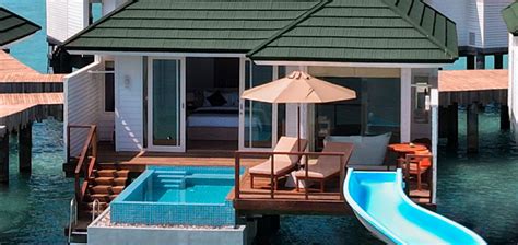 Siyam World Water Pool Villa With Slide Maldives Water Villas