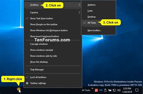 Add Or Remove Control Panel All Tasks Toolbar In Windows 10 Tutorials