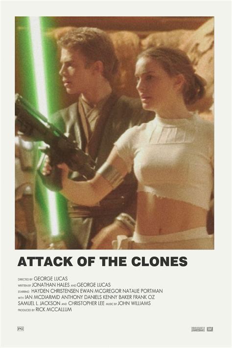 Attack Of The Clones Minimalist Polaroid Poster Star Wars Movies