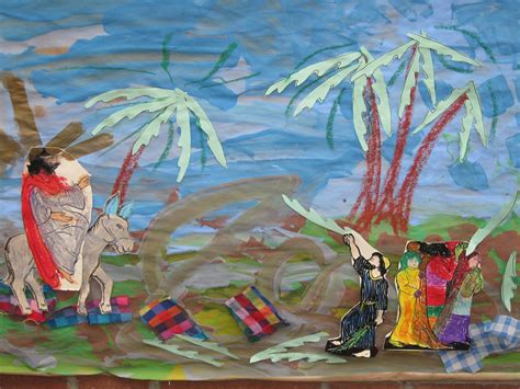 Olivet School Palm Sunday Kindergarten Mural