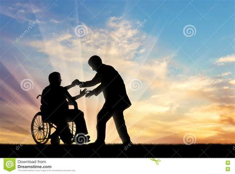 Check spelling or type a new query. Disabled Person In Wheelchair Get Help On Sunset Stock ...