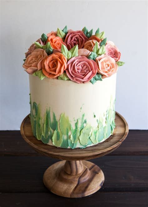 Pastel Floral Buttercream Cake Buttercream Flowers So Delicate On A