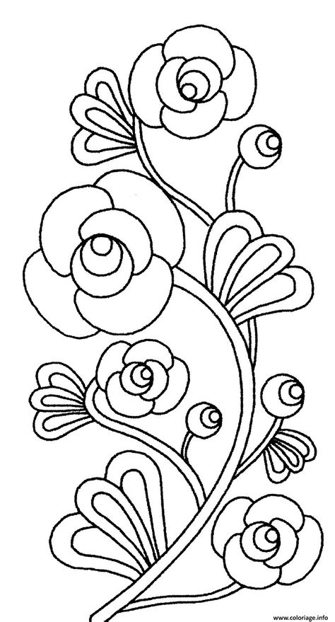 Coloriage Fleurs Roses