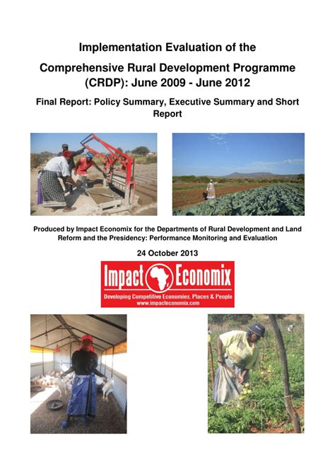 Pdf Implementation Evaluation Of The Comprehensive Rural Development