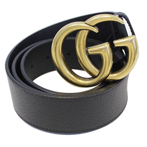 Gucci Double G Buckle Leather Belt Black Size 41 Us