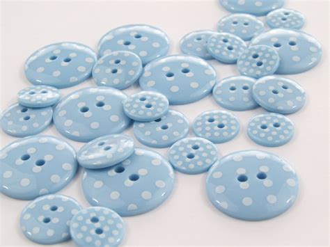 Spotty Buttons Blue B0009 Sewing Buttons Knitting Etsy Sewing A