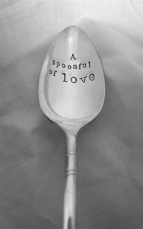 a spoonful of love stamped spoon hand stamped love anniversary t presen… birthday