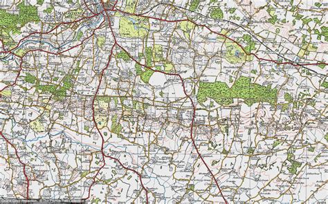 Historic Ordnance Survey Map Of Chart Sutton 1921