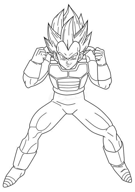 Vegeta Ssj Lineart By Saodvd On Deviantart Dragon Ball Art Dragon