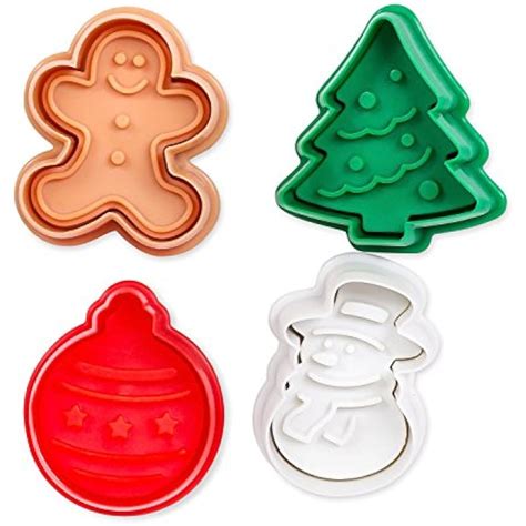 Internetand39s Best Mini Christmas Themed Cookie Cutter Set 4 Piece