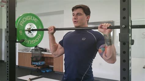 How To Do A Standing Overhead Shoulder Press W A Barbell Youtube
