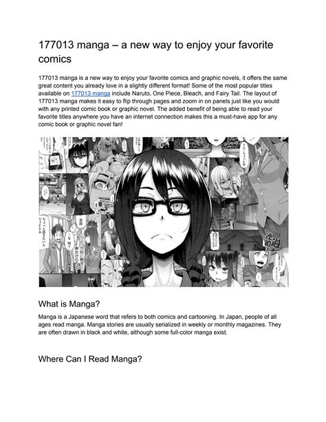 177013 Manga A New Way To Enjoy Your Favorite Comics By Articles