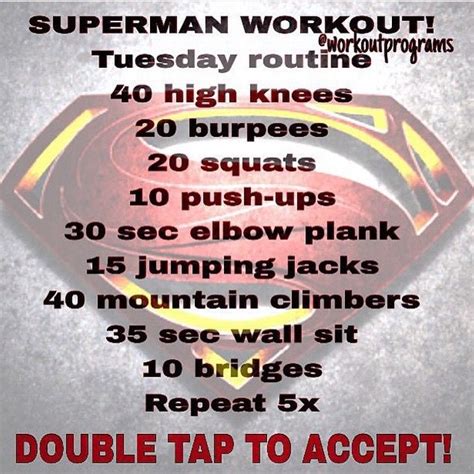 A Nice At Home Workout For Tuesdays Superman Workout Workout