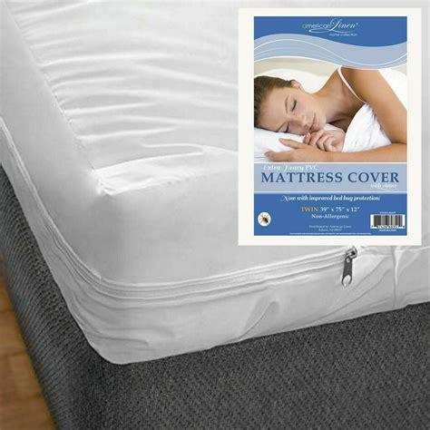 queen waterproof zippered vinyl mattress cover none allergenic bed bug protector