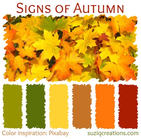 6 Color Schemes For Autumn Inspiration Autumn Color Palette Autumn