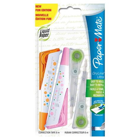 Papermate Liquid Paper Dryline Ultra Correction Tape Spotted Pack Of