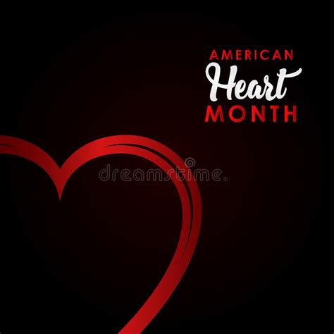 American Heart Month For Celebrate Moment Background Stock Vector
