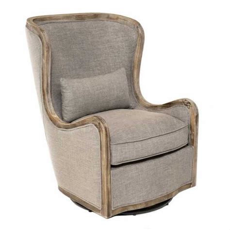 Now you can shop for it and enjoy a good deal on aliexpress! Blue Linen and Wood Valeri Upholstered Swivel Armchair ...