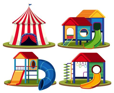 Set Of Isolated Playhouse 605941 Vector Art At Vecteezy