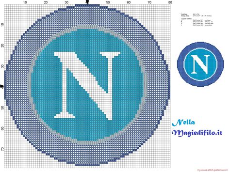 The colours are the colours of aragon, as the city was the capital of the kingdom of the two sicilies. Stemma logo del Napoli | Stemma, Punto croce, Schema copriletto all'uncinetto