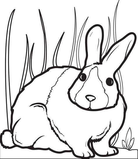 Free Printable Bunny Rabbit Coloring Page For Kids 2 Supplyme