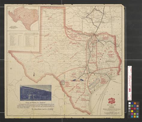 The Mk And T Missouri Kansas And Texas Ry Sectional Map Of Texas