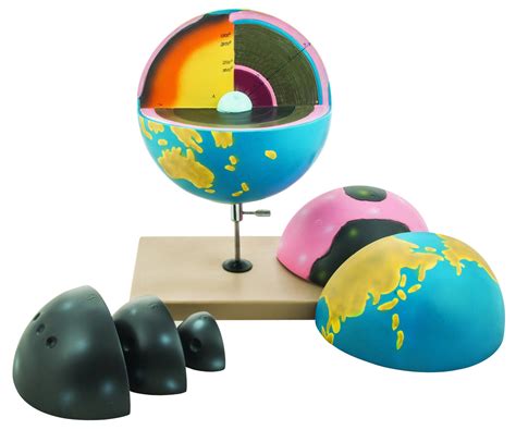 7 Piece Globe Model Earth Cross Sectional — Eisco Labs
