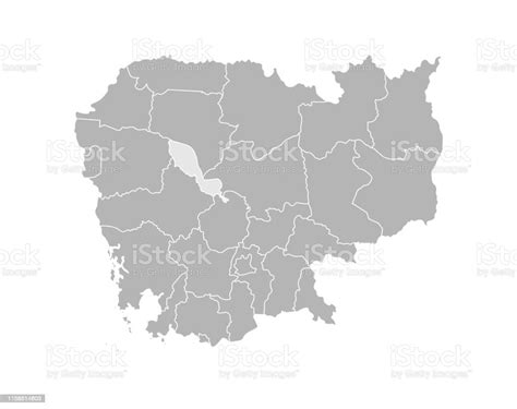Vector Isolated Illustration Of Simplified Administrative Map Of