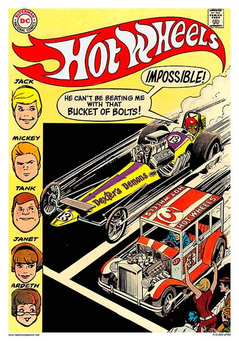 Vintage Reproduction Racing Poster Hot Whels Drag Racing Comic Etsy