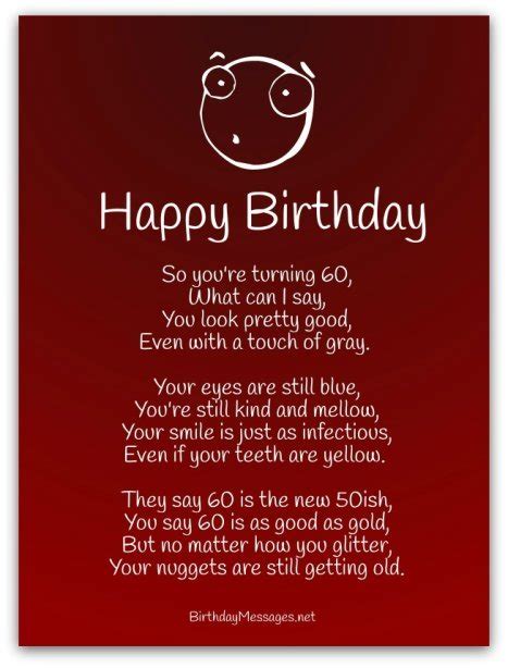 I'm wishing you a warm and bright 40th birthday. Funny Birthday Poems - Page 2
