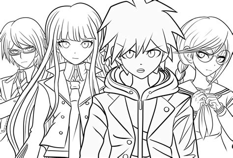 Discover The World Of Anime With Danganronpa Coloring Pages