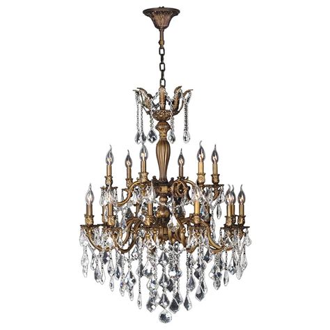 Rated 4.5 out of 5 stars. Worldwide Lighting Versailles 18-Light Antique Bronze Crystal Chandelier-W83351B30 - The Home Depot