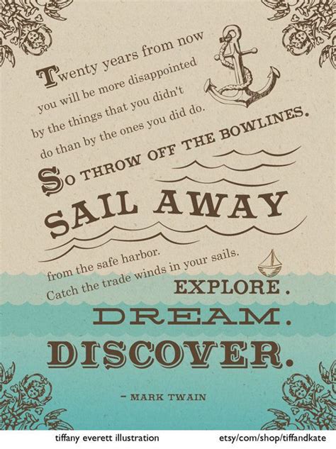 Top 10 inspiring abraham lincoln quotes. Mark Twain 8x10 Literature Quote poster art print by KudzuMonster | Sailing quotes, Pirate ...