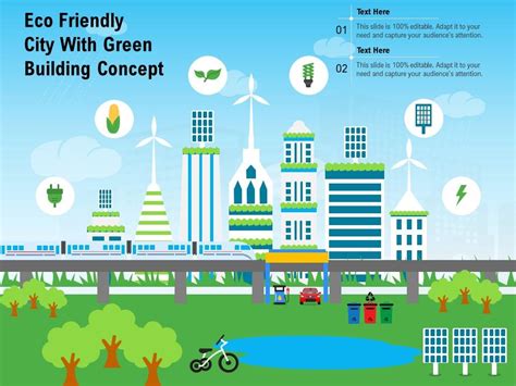 Eco Friendly City With Green Building Concept Presentation Graphics