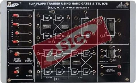 Digital RS D T JK JK Master Slave Flip Flop Trainer For Laboratory Packaging Type