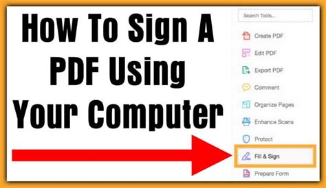 how to sign a pdf file using your computer