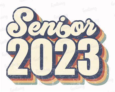 Senior 2023 Sublimation Png Retro Sublimation Designs Etsyde