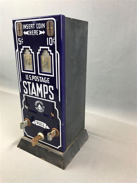 Lot Vintage 1950s Us Postage Stamp Vending Machine W Key