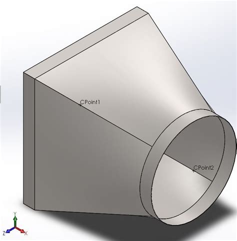 Hvac Round Duct Square Reducer Solidworks Part Thousands Of Free Cad