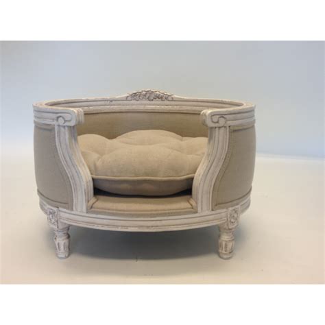 The George Luxury Designer Pet Bed In Linen Ecru Cuckooland