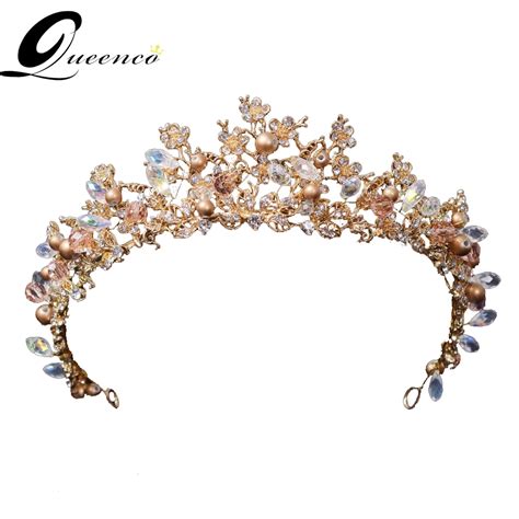 fashion crown wedding hair accessories magnificent pearls crystal bridal crowns tiaras classic